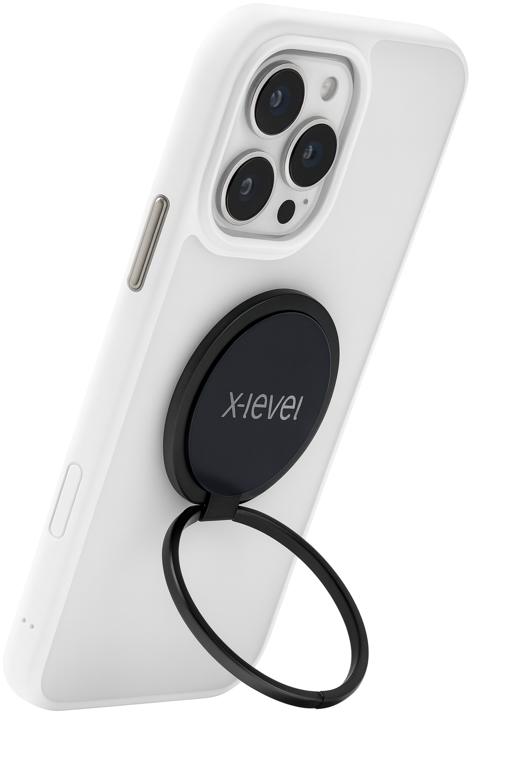 X‑Level Magnetic Grip Ring Holder with 360° Spinning Logo – MagSafe Phone Stand & Grip