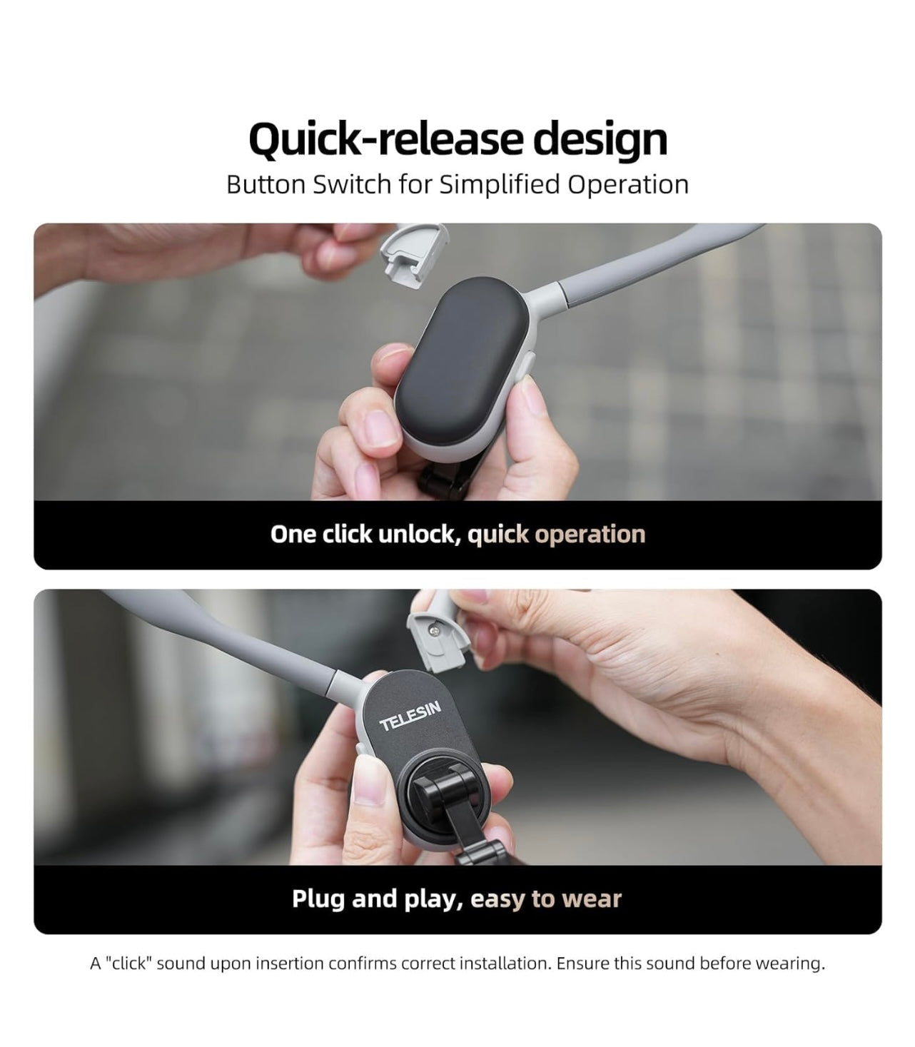 TELESIN Magnetic Neck Mount for Phones