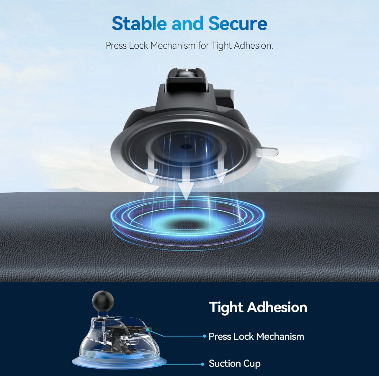 Telesin Magnetic Suction Car Phone Mount