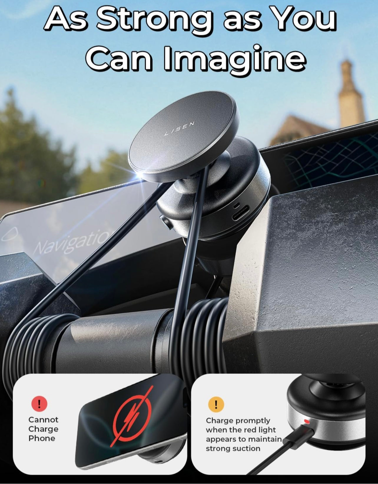 LISEN Suction Phone Mount A606