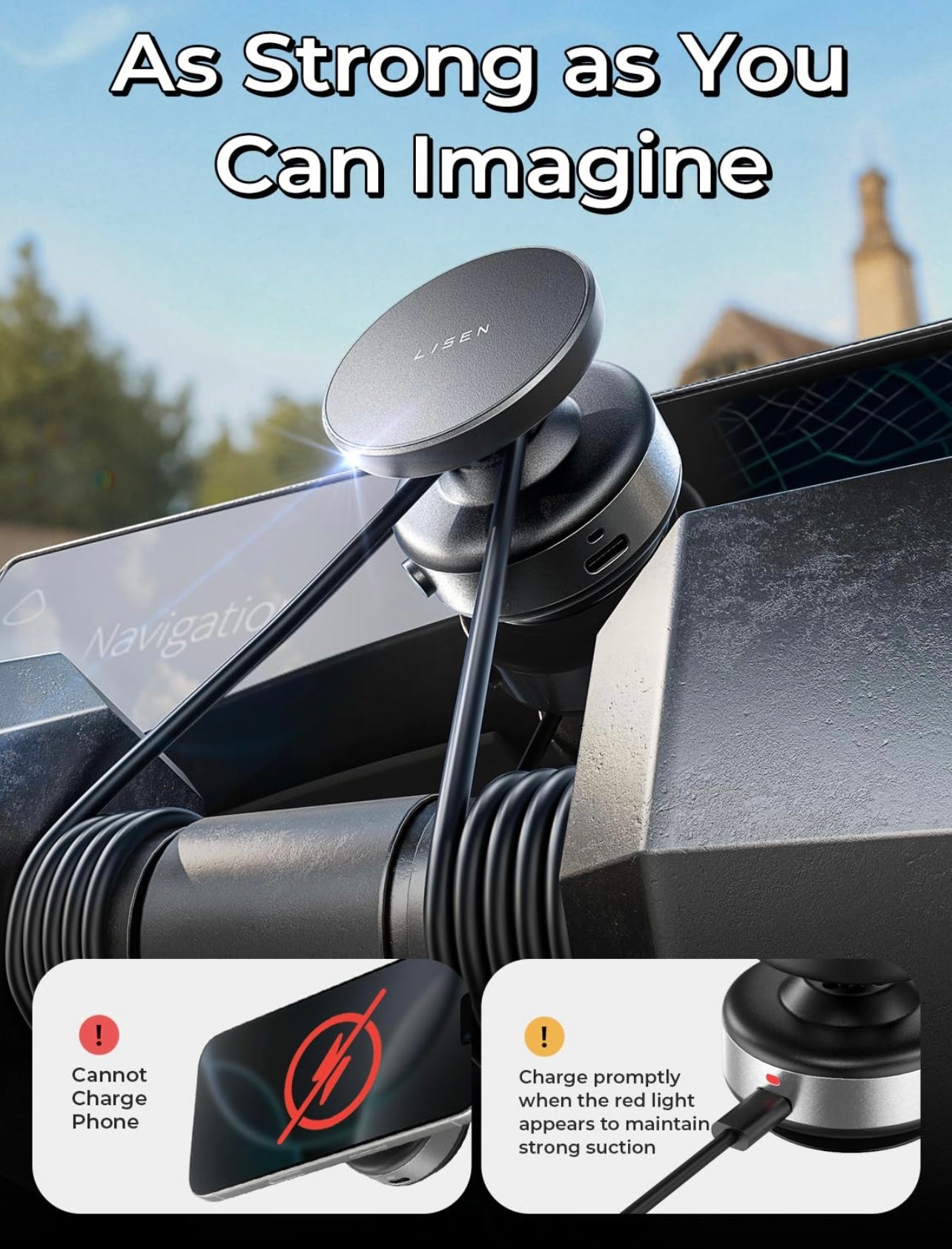 LISEN Suction Phone Mount A606