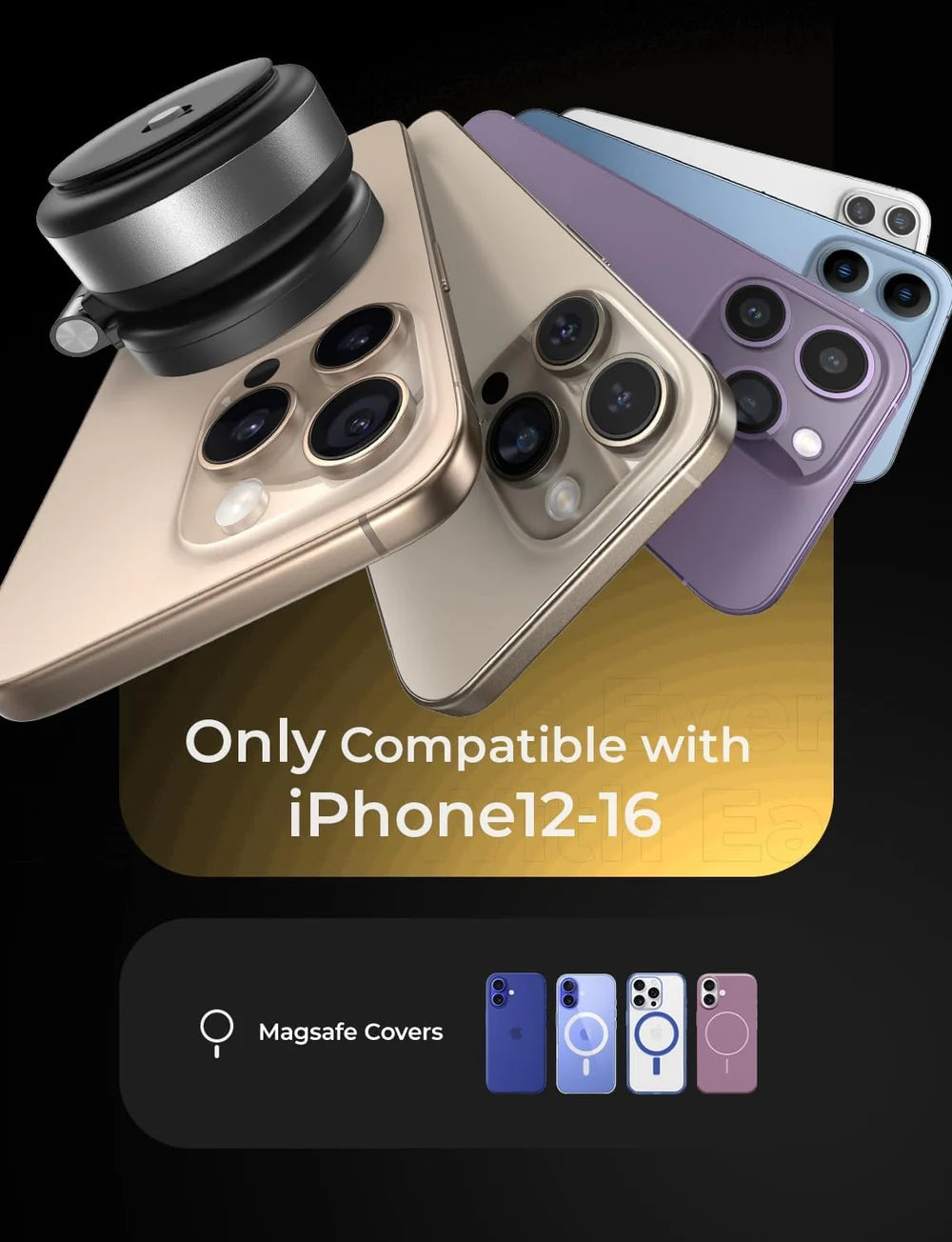 LISEN A604 Electronic Vacuum Magnetic Phone Holder