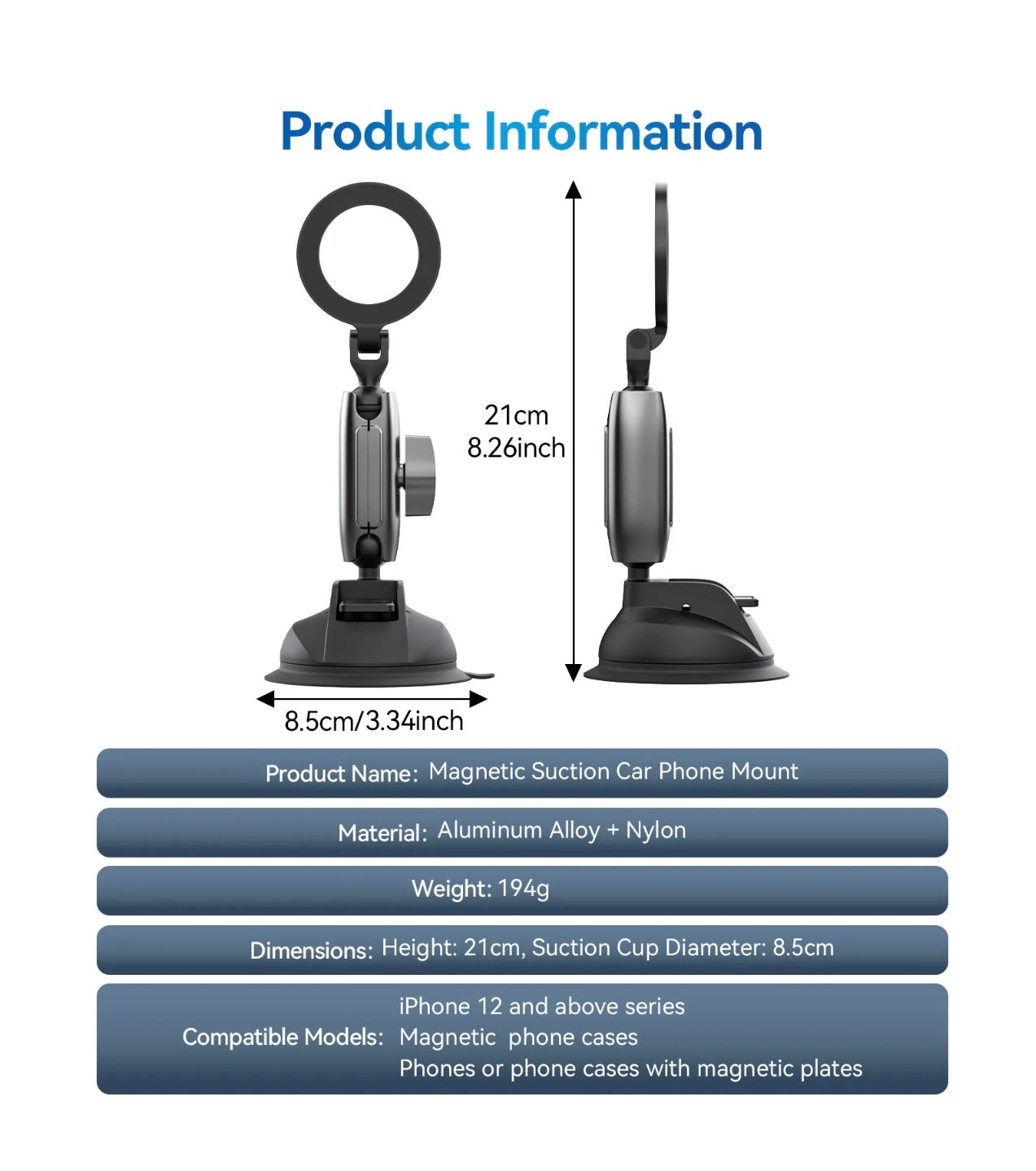 Telesin Magnetic Suction Car Phone Mount