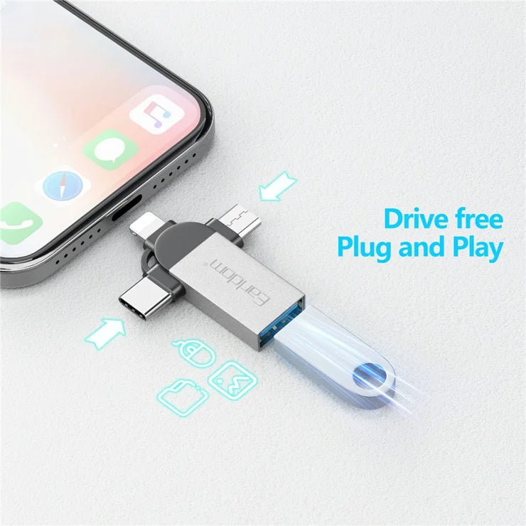 Earldom 3in1 OTG+USB To Iphone/Micro/Type-C Adapter