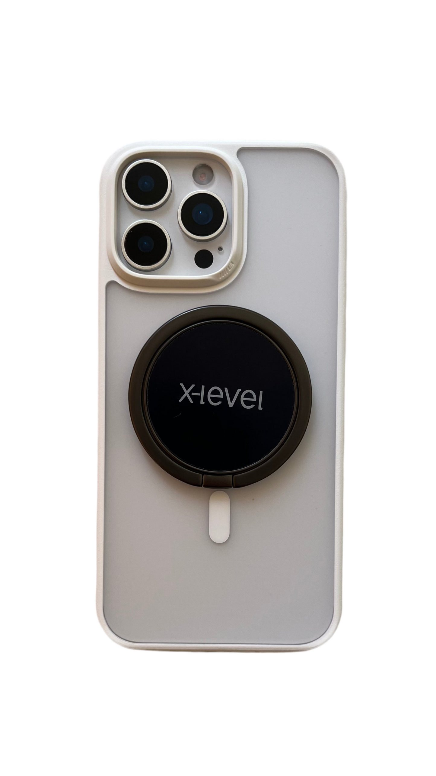 X‑Level Magnetic Grip Ring Holder with 360° Spinning Logo – MagSafe Phone Stand & Grip