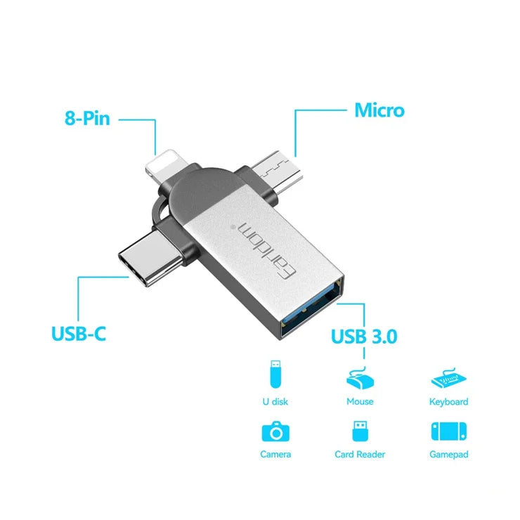 Earldom 3in1 OTG+USB To Iphone/Micro/Type-C Adapter
