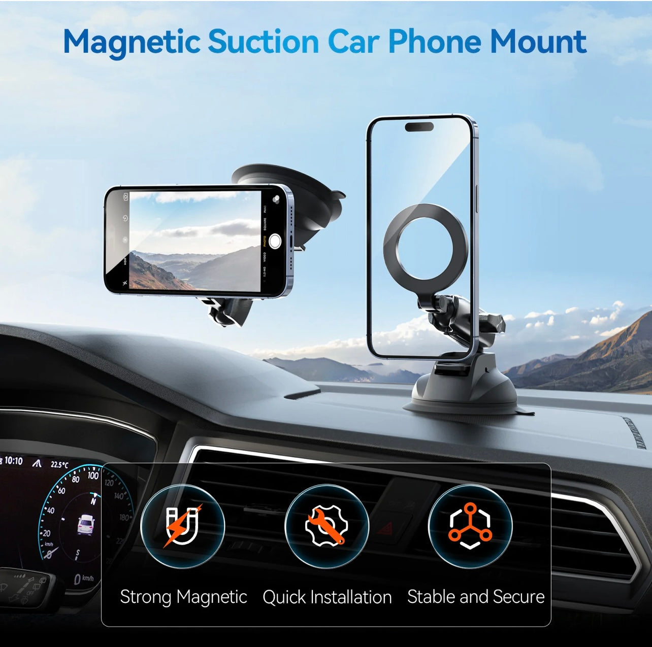 Telesin Magnetic Suction Car Phone Mount