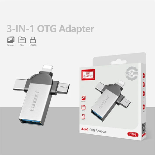 Earldom 3in1 OTG+USB To Iphone/Micro/Type-C Adapter