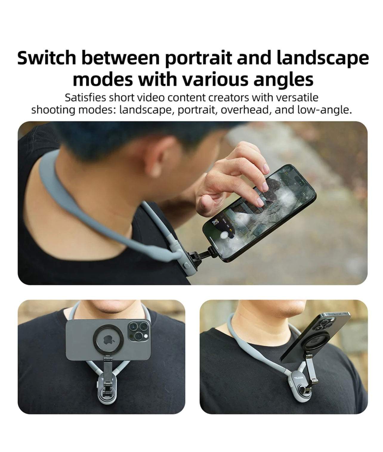TELESIN Magnetic Neck Mount for Phones