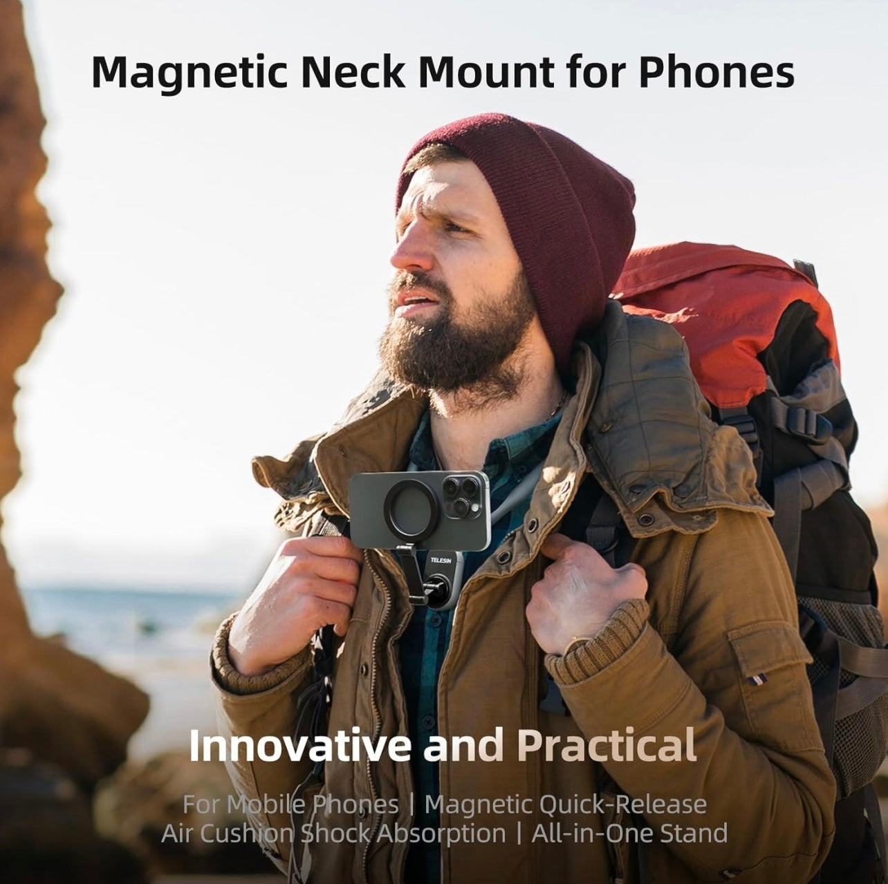 TELESIN Magnetic Neck Mount for Phones